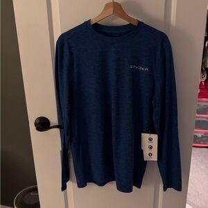 Spyder Men's Deep Blue Long Sleeve Tee